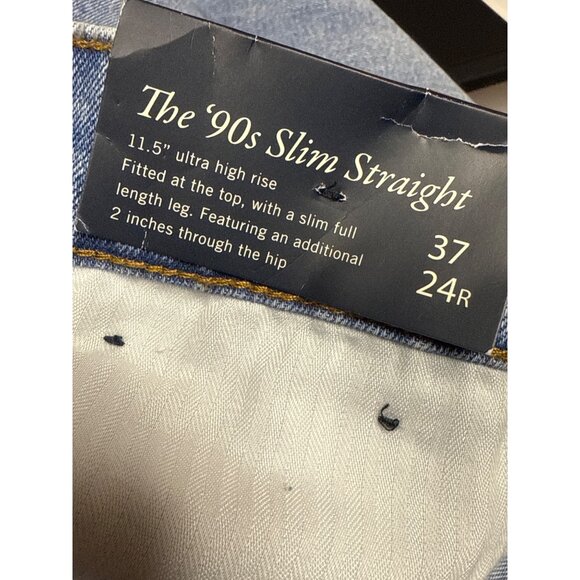 Abercrombie & Fitch The 90s Slim Straight Jeans Women's Size 24 Ultra High Denim - Picture 12 of 12